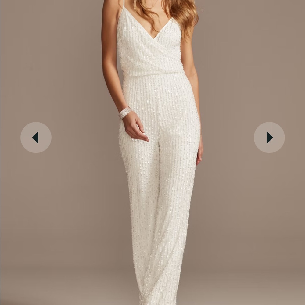 Davids Bridal  Studio Sequin Spaghetti Strap Blouson Jumpsuit - OFFERS !!!